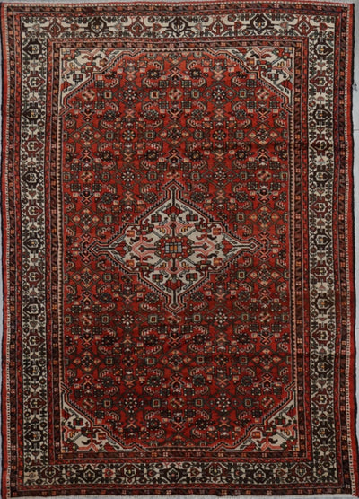 Persian Old Mashhad Hand Knotted Wool 7x10