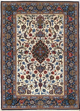 Persian Esfahan Hand Knotted Wool & Silk 5x7