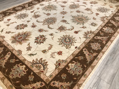 India Ziegler Hand Knotted Wool 10x14