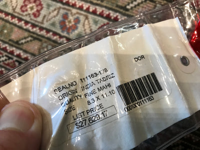 India Tabriz Mahi Hand Knotted Wool & Silk 8x12