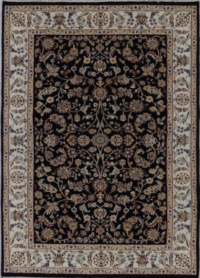 India Nain Hand Knotted Wool & Silk 4x6