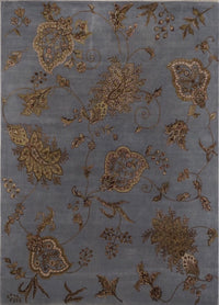 India jaipur Hand Knotted Wool & Silk 8x10