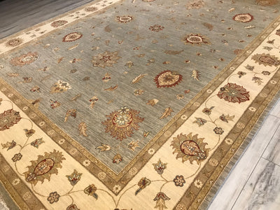 India Ziegler Hand Knotted Wool 10x14