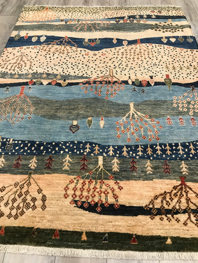 Pakistan Chobrang Hand Knotted Wool 5x7