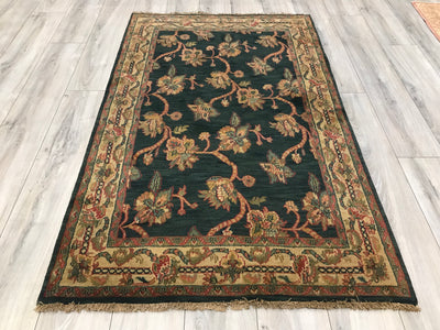 India Jaipur Hand Knotted Wool 3x6