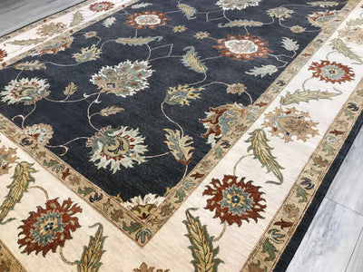 India Ziegler Hand Knotted Wool 10x14