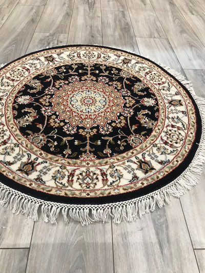 India Nain Hand Knotted Wool & Silk 3x3