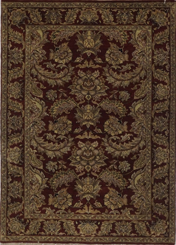 India Jaipur Hand knotted Wool 4x6