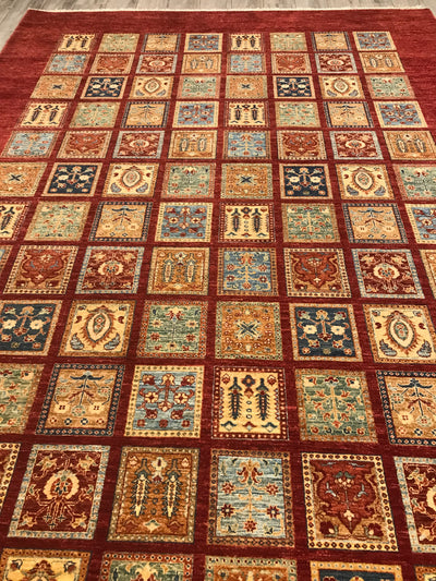 Pakistan Bakterie Ziegler Hand Knotted Wool 9x12