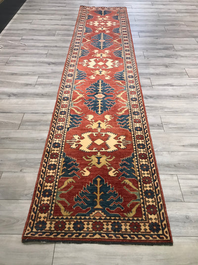 Pakistan Kazak Hand Knotted Wool 3x13