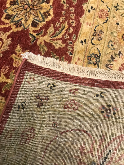 India Agra Hand Knotted Wool 8x10