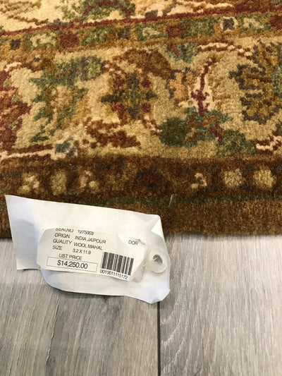 India Jaipur Hand Knotted Wool 3x12