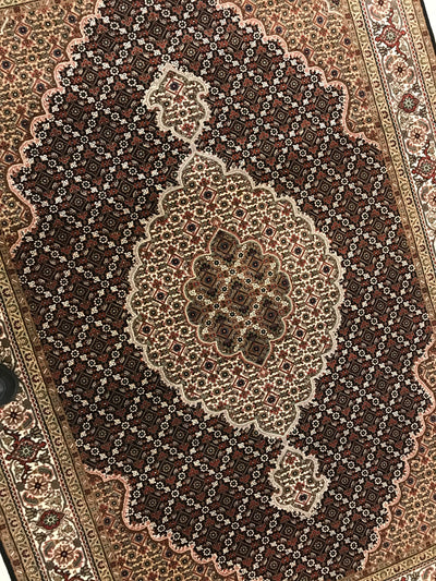 India Tabriz Mahi Hand Knotted Wool & Silk 5x7