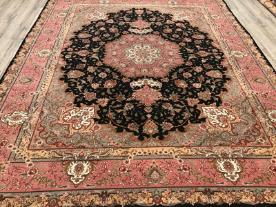 Chinese Tabriz Hand Knotted Wool & silk 8X10