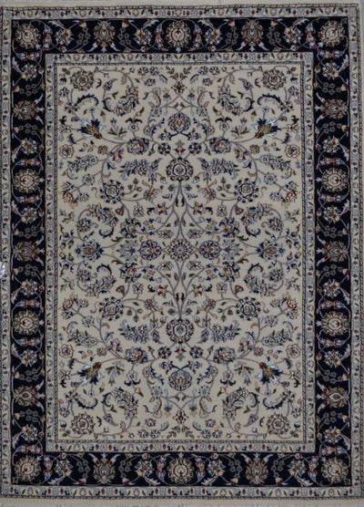 India Nain Hand Knotted Wool & Silk 5x7