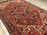Persian Antique Heriz Hand Knotted Wool 8x12