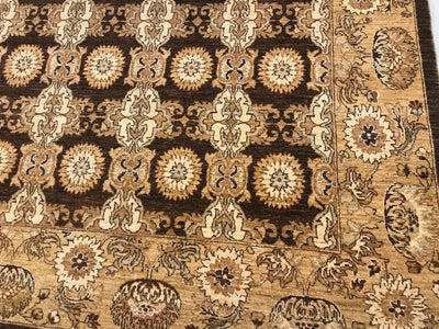 Pakistan Ziegler Hand Knotted Wool & Silk 9x11