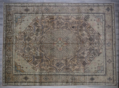 Persian Old Tabriz Hand Knotted Wool 10x13