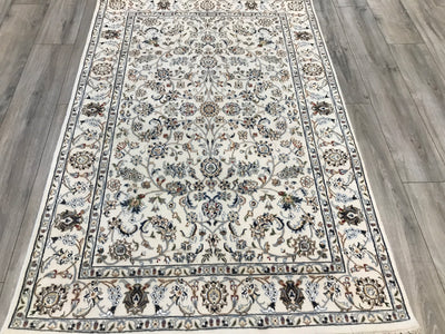 India Nain Hand Knotted Wool & Silk 4x6