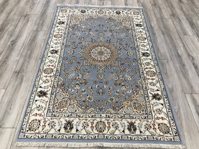 India Nain Hand Knotted Wool & Silk 4x6