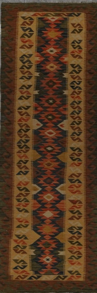 Afghanistan Killim Hand Woven Wool 3x10