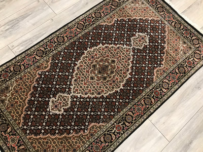 India Tabriz Mahi Hand Knotted Wool & Silk 3x5