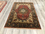 India Tabriz Hand knotted Wool 4x6