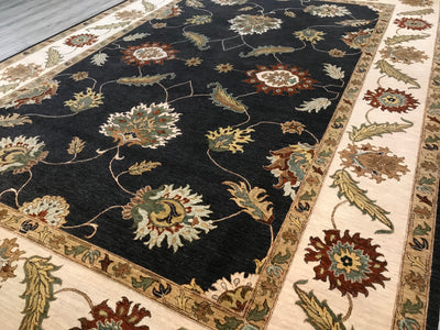 India Ziegler Hand Knotted Wool 10x14