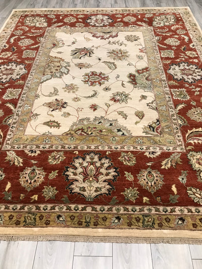 India Ziegler Hand Knotted Wool 8x10