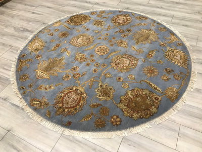 India Jaipur Hand Knotted Wool & Silk 6x6