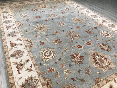 India Ziegler Hand Knotted Wool 10x14