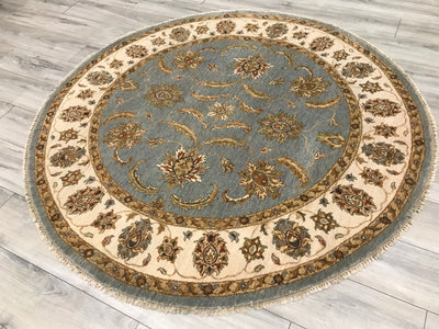 India Ziegler Hand Knotted Wool 6x6