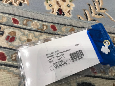 India Nain Hand Knotted Wool & Silk 8x10