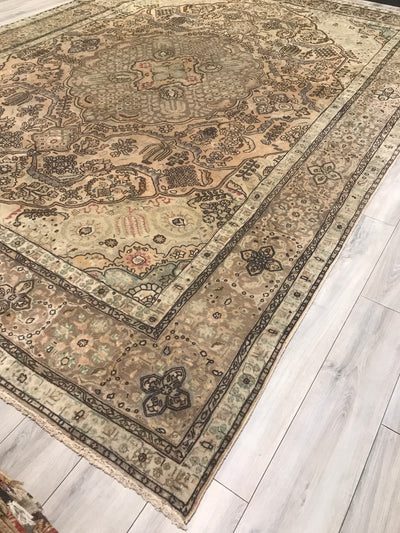 Persian Old Tabriz Hand Knotted Wool 10x13