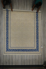 India Transitional hand Knotted wool & Silk 9x12