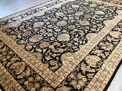 India Ziegler Kashan Hand Knotted Wool 10x14