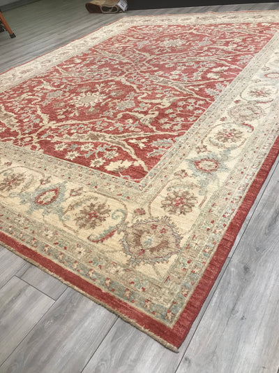 Pakistan Ziegler Hand Knotted Wool 9x12