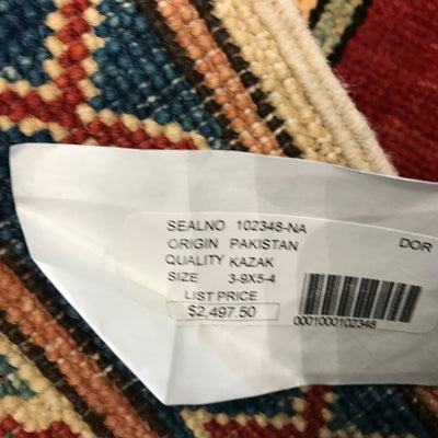 Pakistan Kazak Hand Knotted Wool 4x5