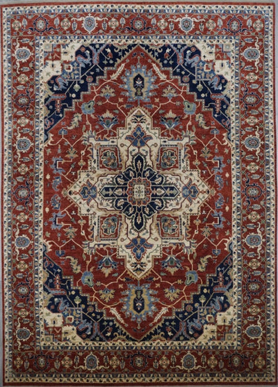Pakistan Ziegler Heriz Hand Knotted Wool 9x12