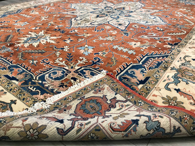 Persian Heriz Hand Knotted Wool 12x15