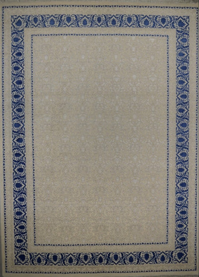 India Jaipur Hand Knotted Wool & Silk 10x14