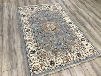 India Nain Hand Knotted Wool & Silk 4x6