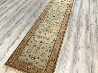 India Agra Hand Knotted Wool 3X10