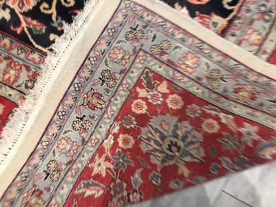 India old Kerman Hand Knotted Wool 10x17