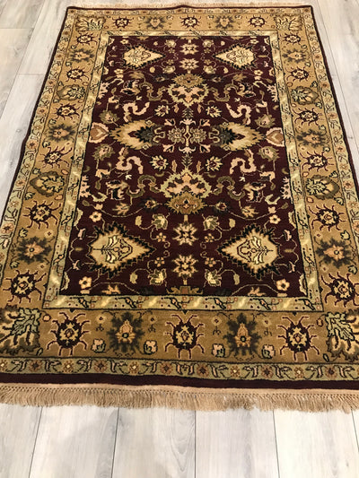 India Kashan Hand Knotted Wool 4x6