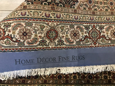 India Tabriz Mahi Hand Knotted Wool & Silk 5x7