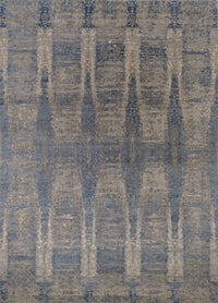 India Contemporary HDFR Hand Knotted Wool & Silk 8x10
