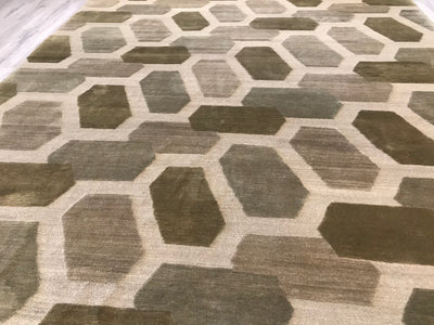 Tibet Modern Hand Knotted Wool 9x12