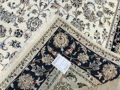 India Nain Hand Knotted Wool & Silk 6x9