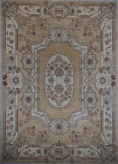 Pakistan Aubusson Hand Knotted Wool 9x12